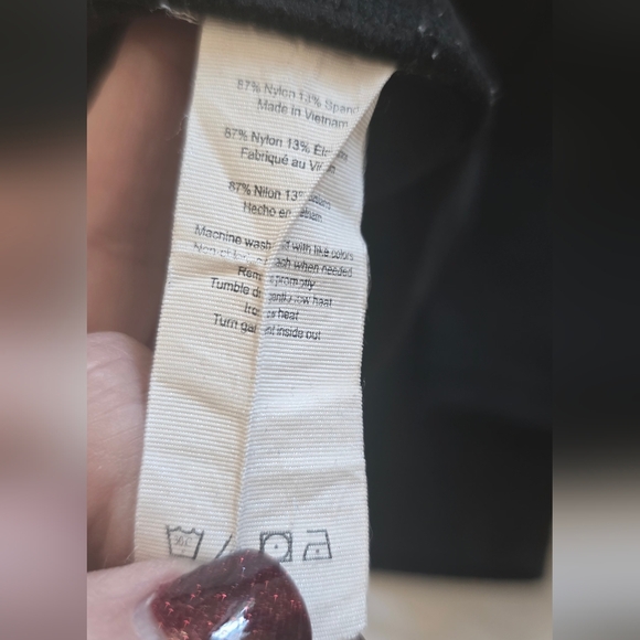 Alo Yoga Black Cropped Leggings High Waist Airbrush Style Size M - Picture 5 of 11